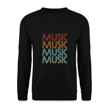 MUSIK - Unisex Pullover - Schwarz - Vorne - Alina (178cm) & Michal (187cm)