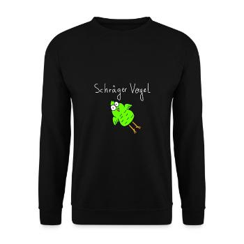 Oiseau oblique des phrases drôles - Sweat-shirt Unisexe - noir - Devant - Alina (178cm) & Michal (187cm)