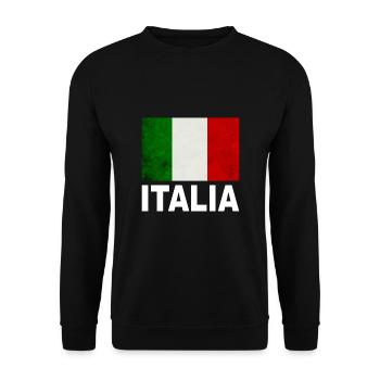 Drapeau italien - Sweat-shirt Unisexe - noir - Devant - Alina (178cm) & Michal (187cm)