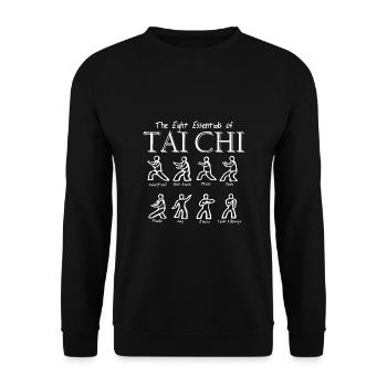 Tai Chi Taiji Martial Arts Meditation Gift Idea - Unisex Sweatshirt - black - Front - Alina (178cm) & Michal (187cm)