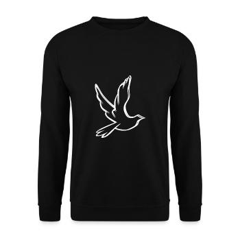 Dove Holy Spirit Jesus Bible - Unisex Sweatshirt - black - Front - Alina (178cm) & Michal (187cm)