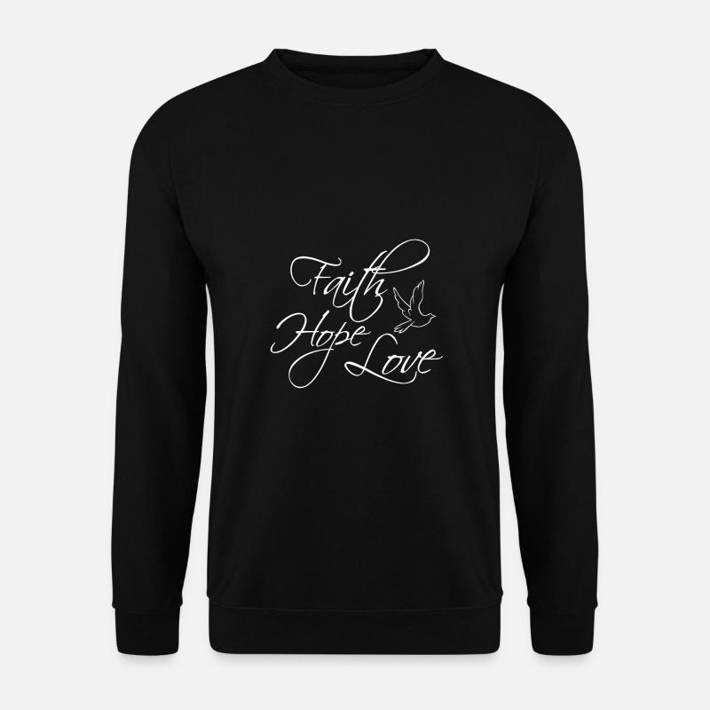 Glaube Hoffnung Taube - Unisex Pullover - Schwarz