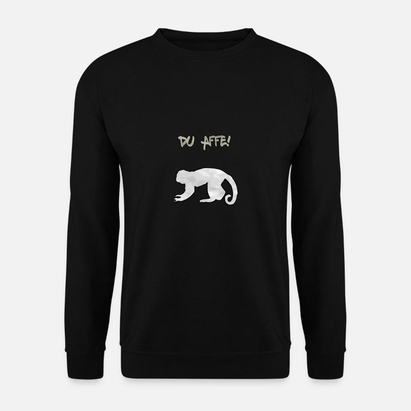 Du Affe - Unisex Pullover - Schwarz