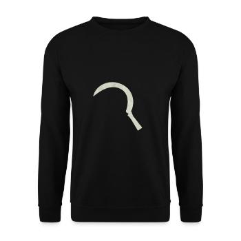 Scythe, hook - Unisex Sweatshirt - black - Front - Alina (178cm) & Michal (187cm)