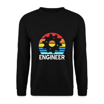 Ingénieur Civil Constructeur Génie Mécanique Mathématiques - Sweat-shirt Unisexe - noir - Devant - Alina (178cm) & Michal (187cm)