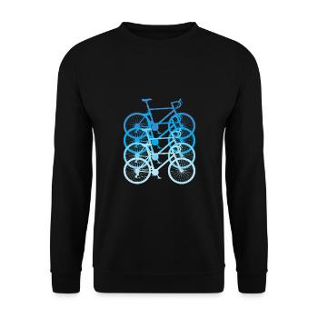 Fahrrad Rennrad Radsport Fahrradfreak Radshirt Ren - Unisex Pullover - Schwarz - Vorne - Alina (178cm) & Michal (187cm)