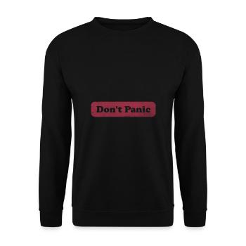 Do not Panic - Hitchhiker - Unisex Sweatshirt - black - Front - Alina (178cm) & Michal (187cm)