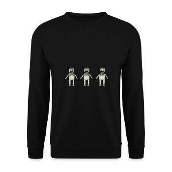 Robots, cartoon characters - Unisex Sweatshirt - black - Front - Alina (178cm) & Michal (187cm)