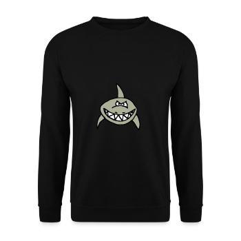 Bad Hai cartoon - Unisex Sweatshirt - black - Front - Alina (178cm) & Michal (187cm)