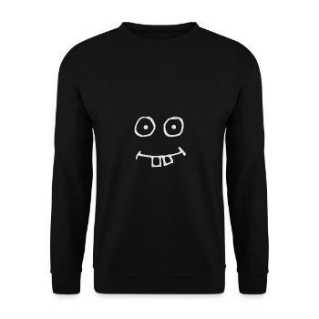 Emoji drôle, bande dessinée - Sweat-shirt Unisexe - noir - Devant - Alina (178cm) & Michal (187cm)