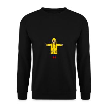 Greta, cartoon character, Fridays for future - Unisex Sweatshirt - black - Front - Alina (178cm) & Michal (187cm)