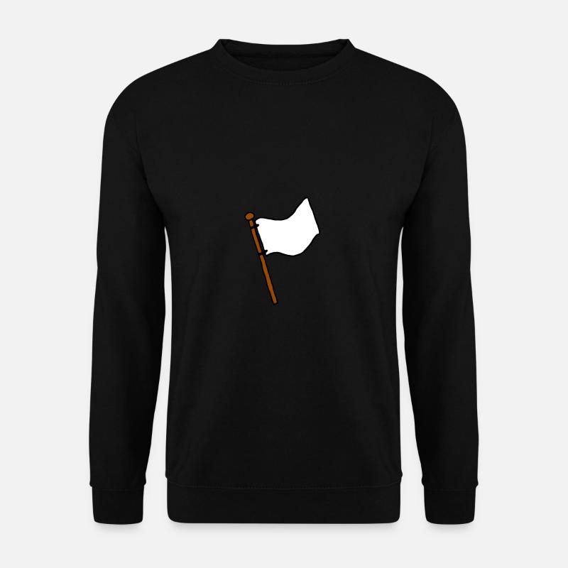 Weiße Flagge, Fahne - Unisex Pullover - Schwarz