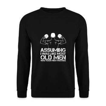 Vieil homme de formation de remise en forme - Sweat-shirt Unisexe - noir - Devant - Alina (178cm) & Michal (187cm)