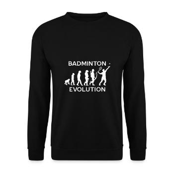 badminton - Unisex Sweatshirt - black - Front - Alina (178cm) & Michal (187cm)