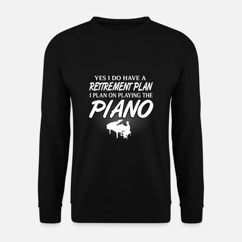 Klavier - Unisex Pullover - Schwarz