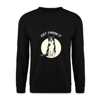 Border Collie - Sweat-shirt Unisexe - noir - Devant - Alina (178cm) & Michal (187cm)