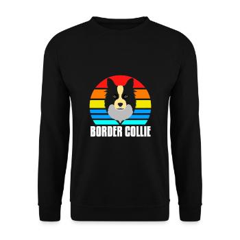 Border Collie - Sweat-shirt Unisexe - noir - Devant - Alina (178cm) & Michal (187cm)