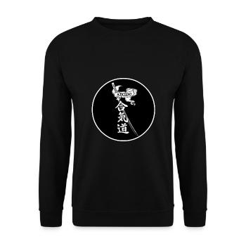 Aikido - Unisex Pullover - Schwarz - Vorne - Alina (178cm) & Michal (187cm)