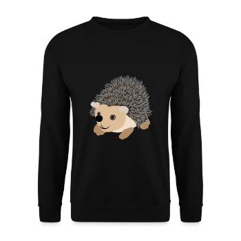 Süßer Igel - Unisex Pullover - Schwarz - Vorne - Alina (178cm) & Michal (187cm)