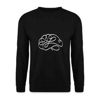 One line brain knows - Unisex Sweatshirt - black - Front - Alina (178cm) & Michal (187cm)