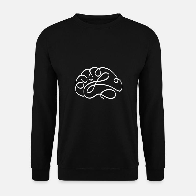 One line brain knows - Unisex Sweatshirt - black