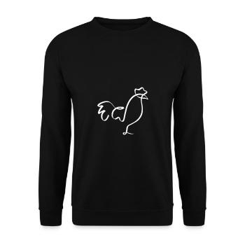 One line tap white - Unisex Sweatshirt - black - Front - Alina (178cm) & Michal (187cm)