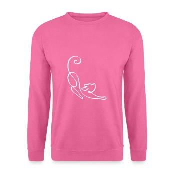 Le chat connaît une ligne - Sweat-shirt Unisexe - rose - Devant