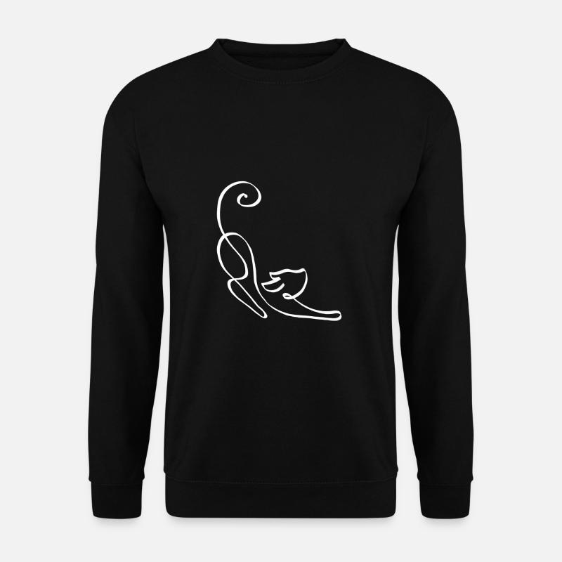 Le chat connaît une ligne - Sweat-shirt Unisexe - noir