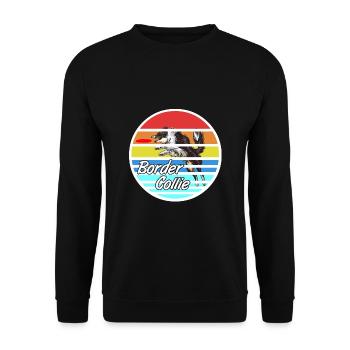 Border Collie - Sweat-shirt Unisexe - noir - Devant - Alina (178cm) & Michal (187cm)