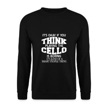 Cello - Unisex Pullover - Schwarz - Vorne - Alina (178cm) & Michal (187cm)