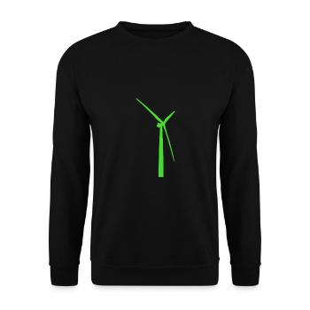 Wind power Wind energy Wind turbine sustainable - Unisex Sweatshirt - black - Front - Alina (178cm) & Michal (187cm)