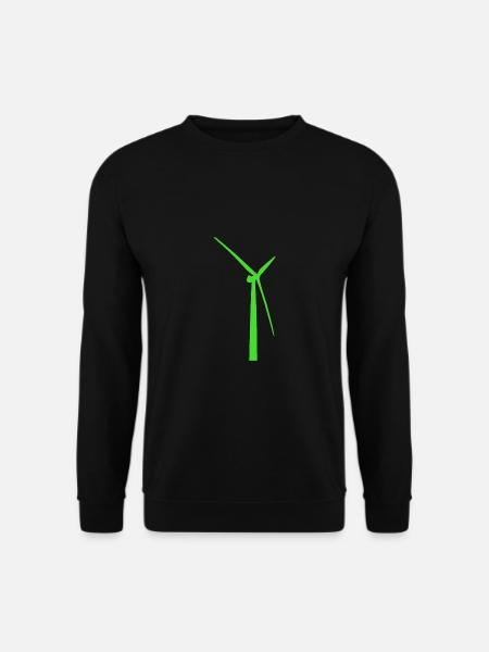 Wind power Wind energy Wind turbine sustainable - Unisex Sweatshirt - black