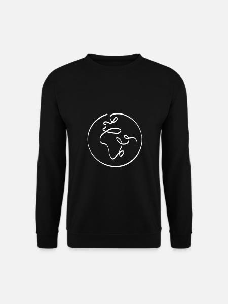 One line earth white - Unisex Sweatshirt - black