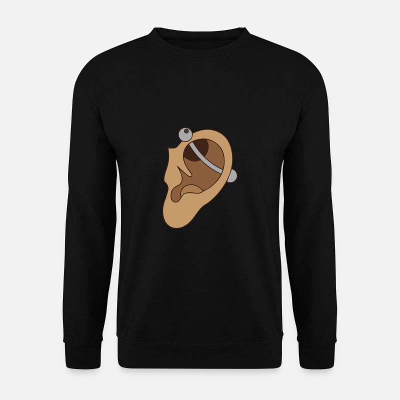 Piercing d'oreille - piercing - Sweat-shirt Unisexe - noir