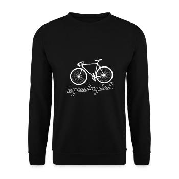 Cycling bike shirt design cycologist racing bike - Unisex Sweatshirt - black - Front - Alina (178cm) & Michal (187cm)
