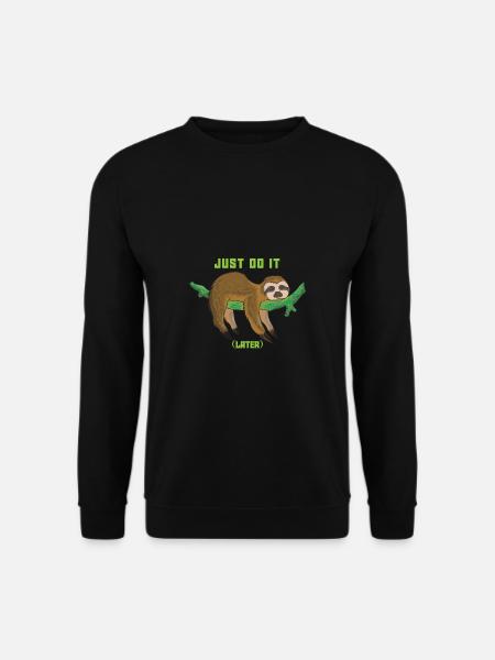 Just do it later - sloth - Unisex Sweatshirt - black