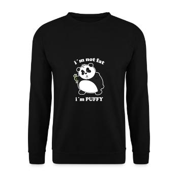 Je ne suis pas gros panda - Sweat-shirt Unisexe - noir - Devant - Alina (178cm) & Michal (187cm)