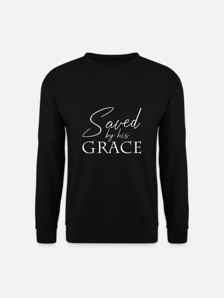 Saved by his grace Jesus Christus Gnade - Unisex Pullover - Schwarz