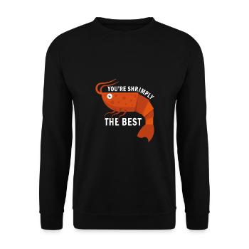 Crevettes Crevettes Vous êtes tout simplement le meilleur - Sweat-shirt Unisexe - noir - Devant - Alina (178cm) & Michal (187cm)