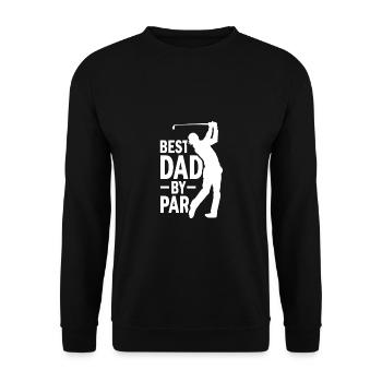 Golfer Papa Golf Vater Vatertag Geschenk - Unisex Pullover - Schwarz - Vorne - Alina (178cm) & Michal (187cm)