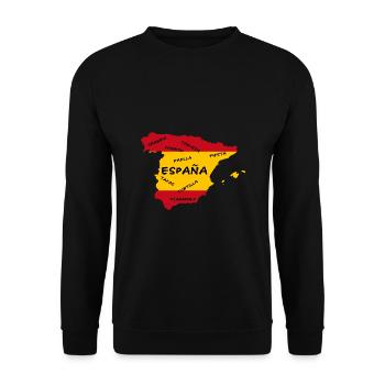 Espana - Spain - Unisex Sweatshirt - black - Front - Alina (178cm) & Michal (187cm)