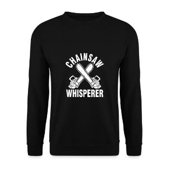 Scie à chaîne forestier bûcheron forestier - Sweat-shirt Unisexe - noir - Devant - Alina (178cm) & Michal (187cm)