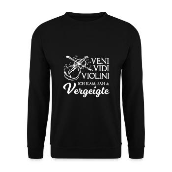 Violin Players Violin Players - Unisex Sweatshirt - black - Front - Alina (178cm) & Michal (187cm)