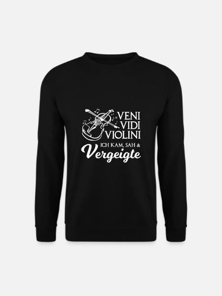 Geige Geigenspieler Violine Spieler - Unisex Pullover - Schwarz