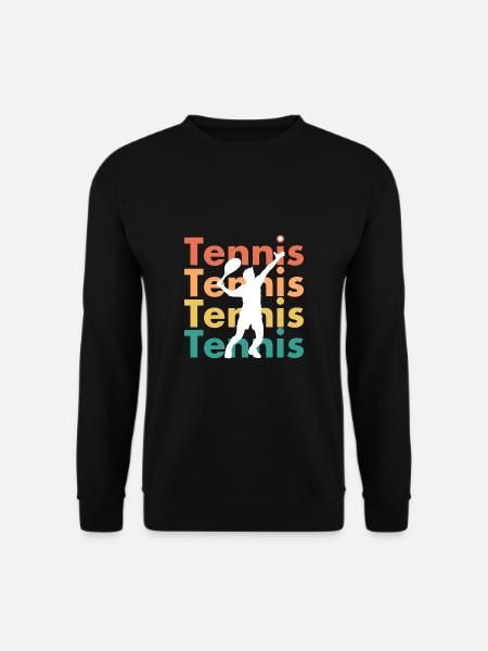Tennis shirt in retro vintage style - gift idea - Unisex Sweatshirt - black