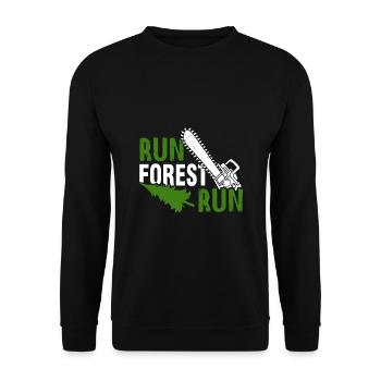 Forester de tronçonneuse de type bûcheron - Sweat-shirt Unisexe - noir - Devant - Alina (178cm) & Michal (187cm)