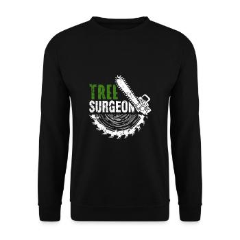 Bois bois bûcheron bois bois scie à chaîne forêt - Sweat-shirt Unisexe - noir - Devant - Alina (178cm) & Michal (187cm)