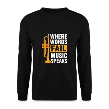 Trumpet brass band music trumpeter - Unisex Sweatshirt - black - Front - Alina (178cm) & Michal (187cm)