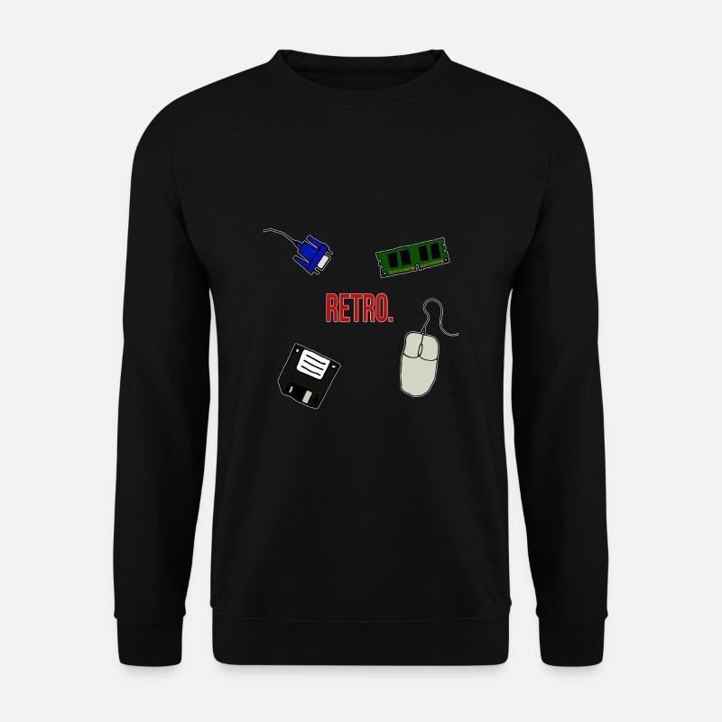 Retro Computer Lettering Statement Gift 90s - Unisex Sweatshirt - black