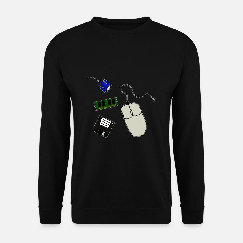 Retro Computer - Unisex Pullover - Schwarz